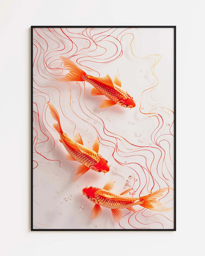 Koi Harmony - 21 x 29.7 cm (A4) - Poster